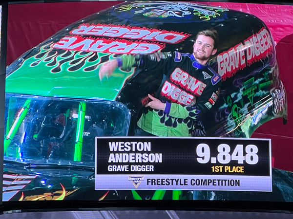 Grave Digger win MONSTER JAM FREESTYLE COMPETITION