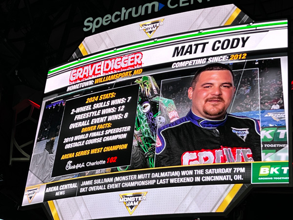 statistics about Matt Cody, Gravedigger driver