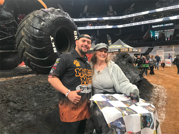 Monster Mutt Rottweiler driver and Karen Duquette