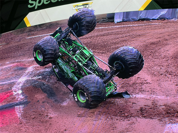 Grave Digger upside down