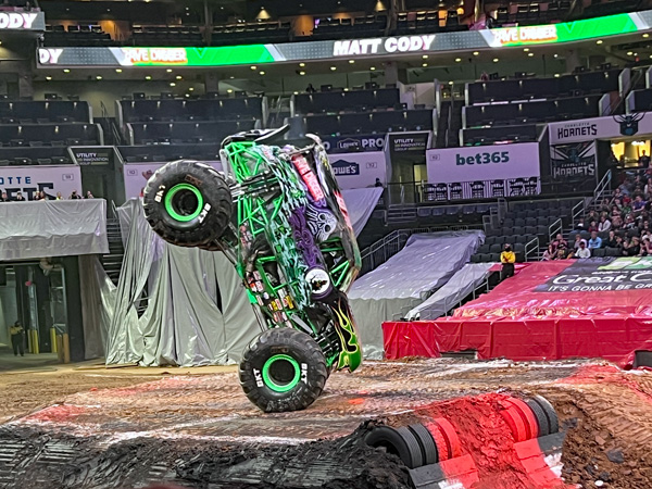 Grave Digger in 2-wheel Challenge