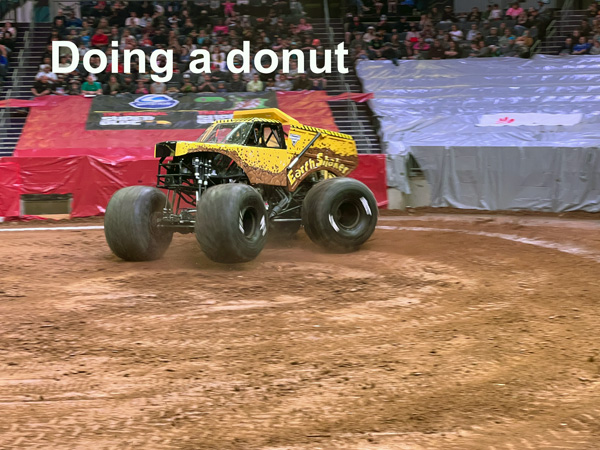 Earth Shaker doing a donut