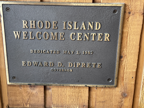 Rhode Island Welcome Center welcome sign