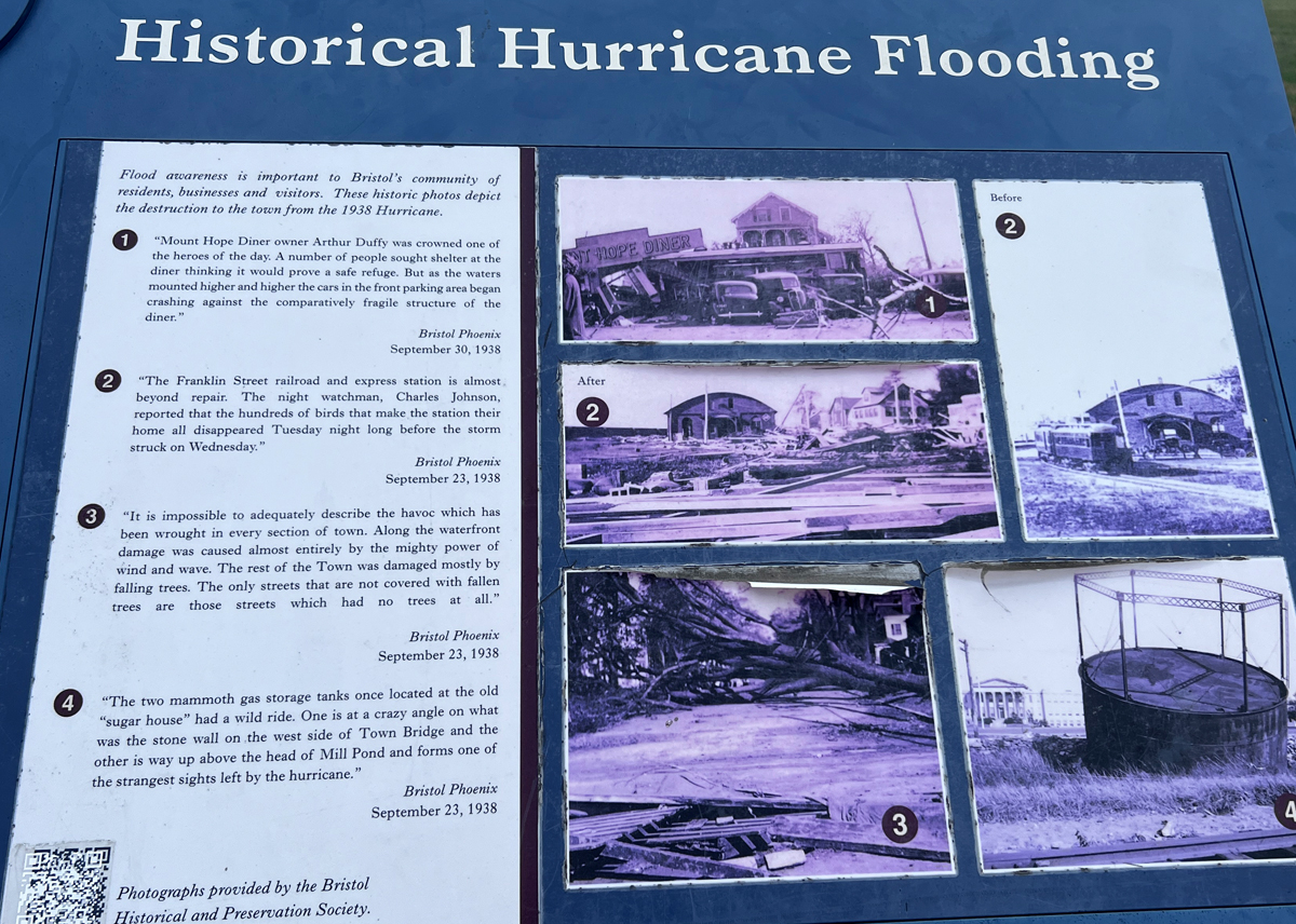 Historical Hrricane Flooding sign