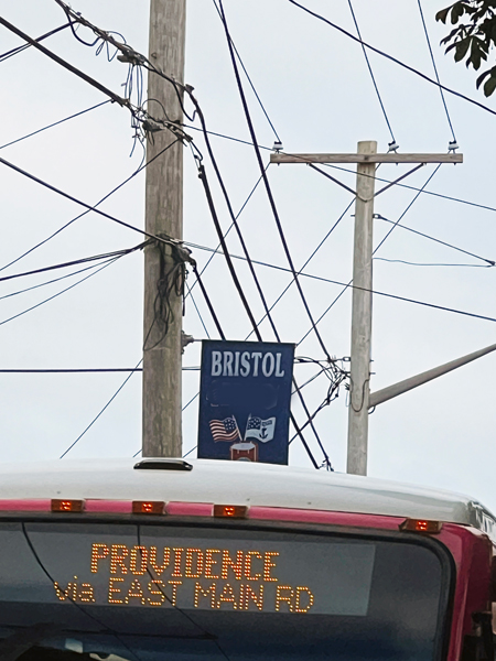 Bristol flag and Providence bus