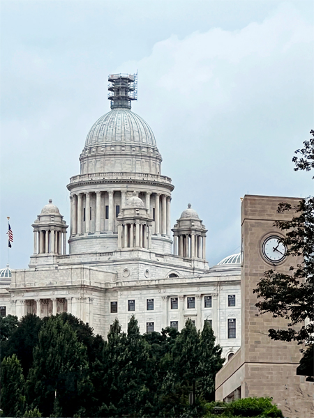 Providence RI State House and clock