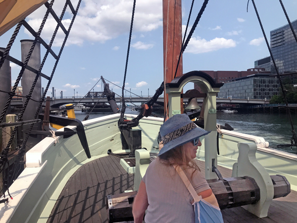 Karen Duquette found time to explore the boat a bit