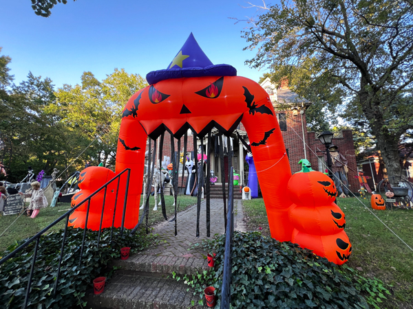 entrance to the Halloween House