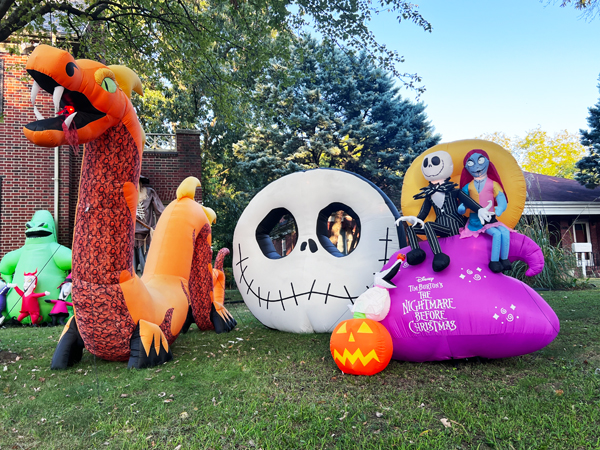 Blow-up Halloween decorations