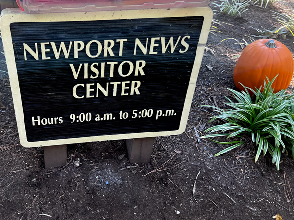 Newport News Visitor Center sign