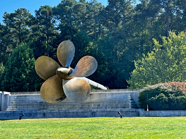 big propeller at the Mariner's Museum