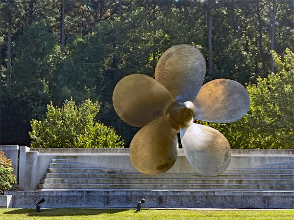 big propeller at the Mariner's Museum