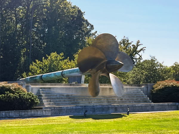 big propeller at the Mariner's Museum