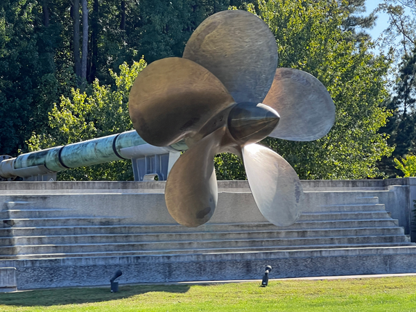 big propeller at the Mariner's Museum