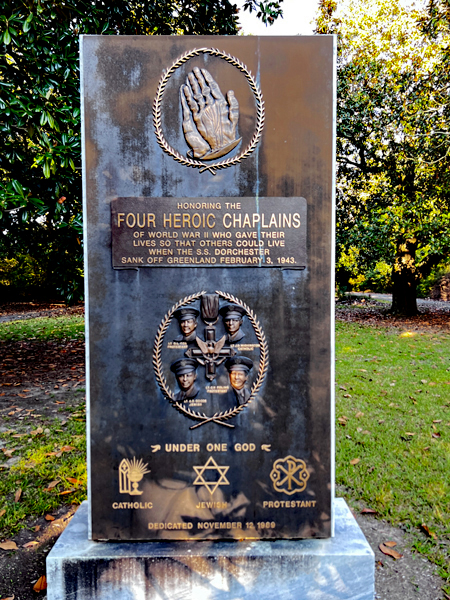 Monument honoring the Four Heroic Chaplains