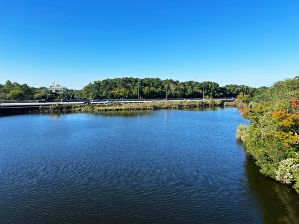 View from a porch on the Hampton Coliseu