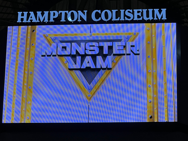 Hamtton coliseum Monster Jam sign