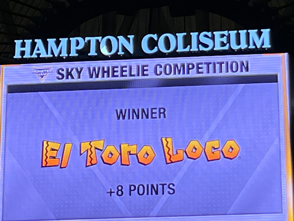 Sky Wheelie winner , El Toro Loco