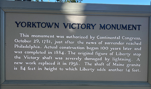 Yroktown Victory Monument 