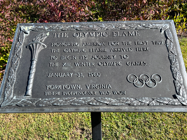 sign for The Olympic Flame