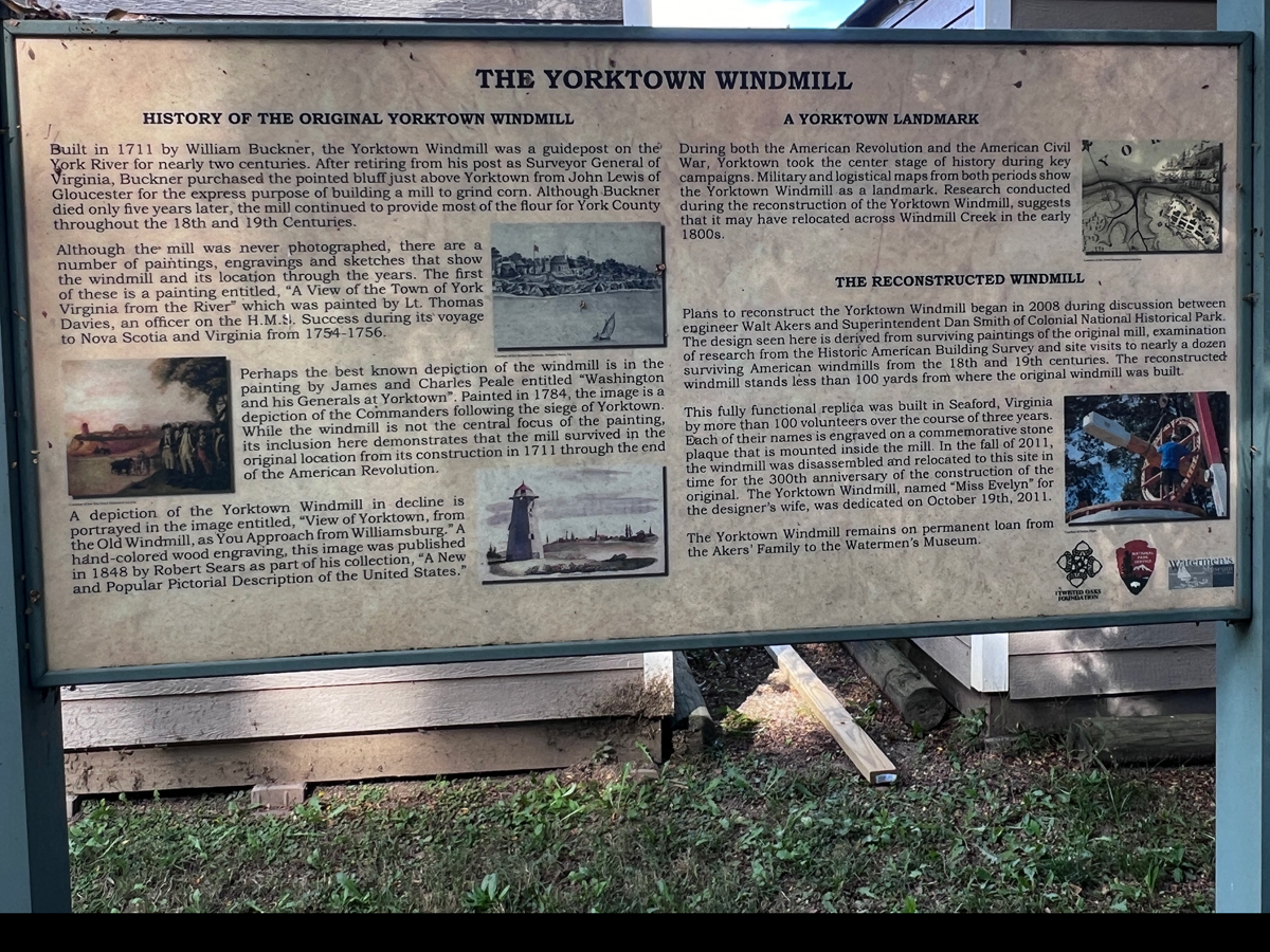 sign about The Yorktown Windmill