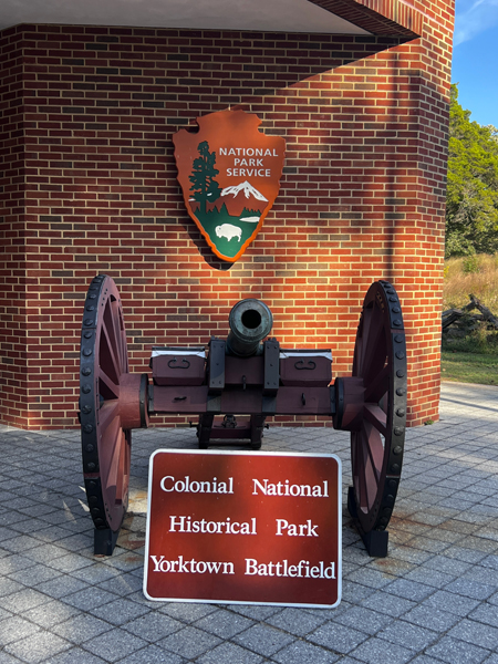 Colonial National Historical Park sign