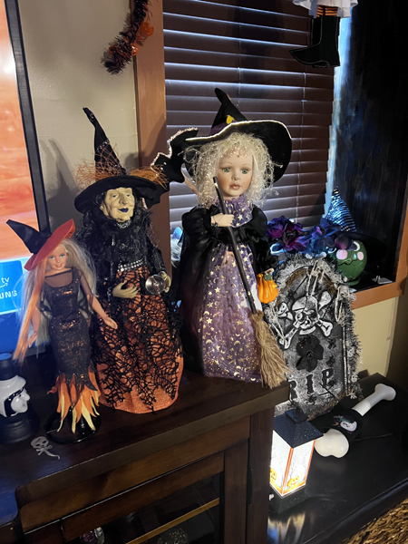 Halloween witch dolls