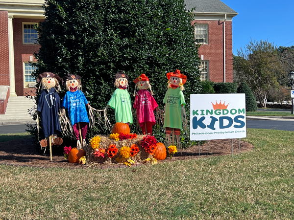 Philadelphia Presbyterian Church scarecrows