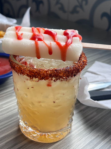 margarita with a frozen pop on top