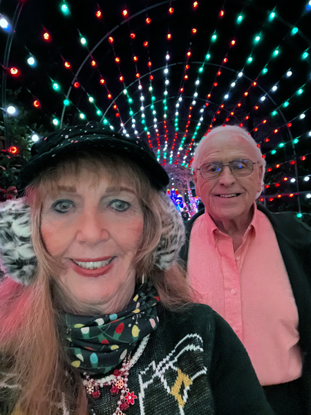 Karen and Lee Duquette in the lighted tunnel