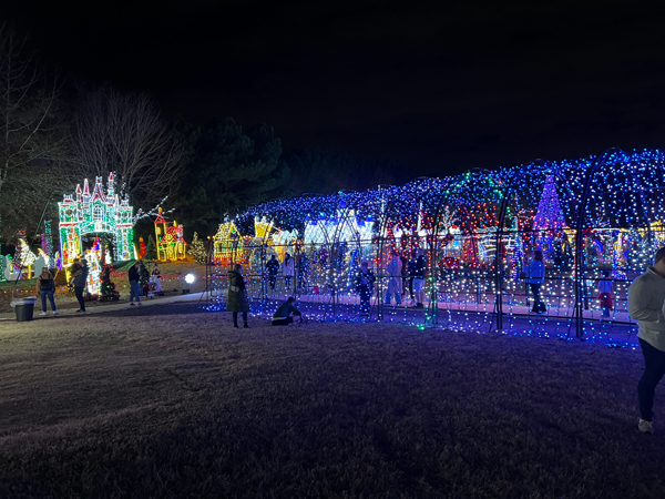 the tunnel of Lights leading to a castle