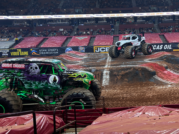 Monster Mutt Dalmatian and Grave Digger