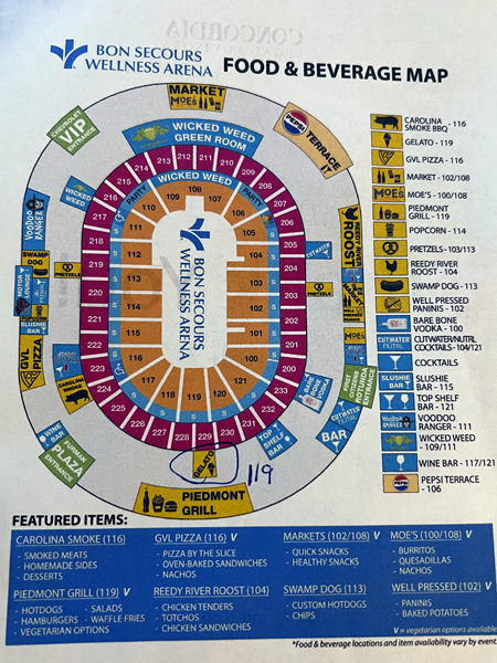 Bon Secours Wellness Arena  map