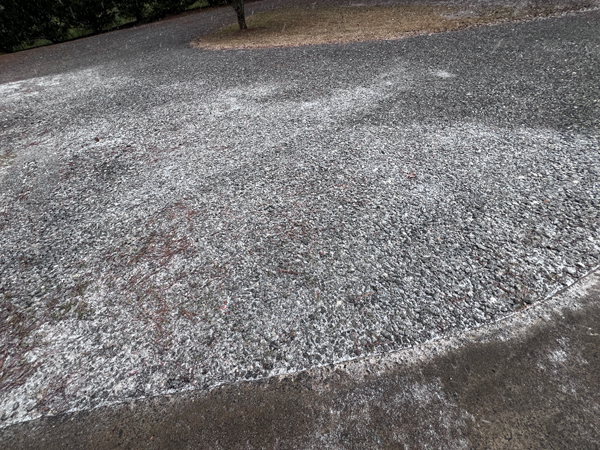 snow covered driveway