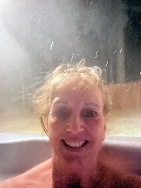 hot tub and snow