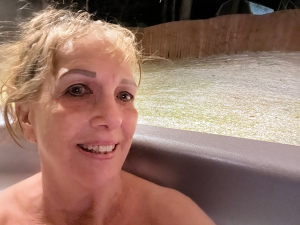 hot tub and snow