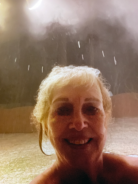 hot tub and snow