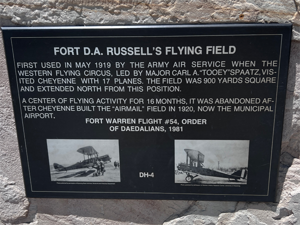 Fort D.A. Russell's Flying Field  sign