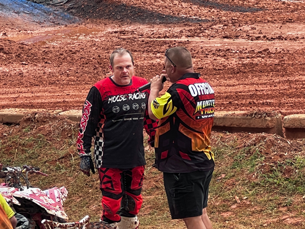 Chris being told off for his bad language