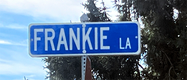 Frankie Lane sign in Terryville, Connecticut 
