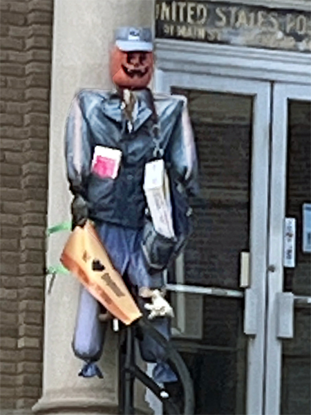 Scarecrow seen in downtown