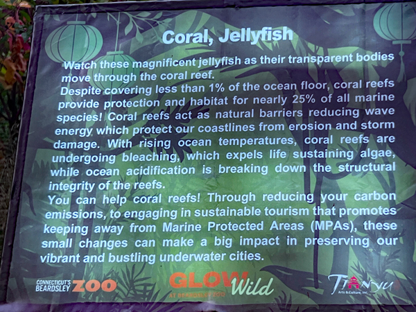 sign about Coral and Jellyfish