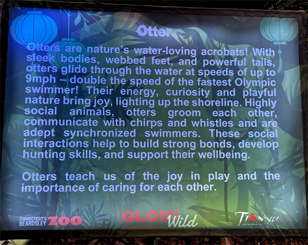 sign about Otters