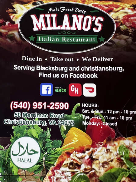 Milano's Italian Restaurant sign