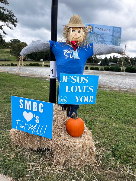 SMBC Heart's Fort Mill scarecrow