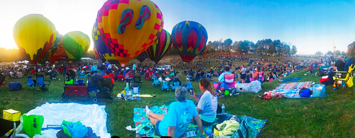 Statesville Hot Air Balloon Festival panorama