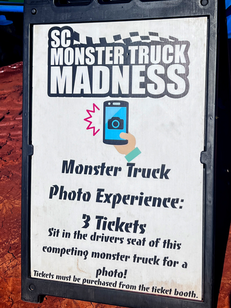 SC Monster Truck Madness sign
