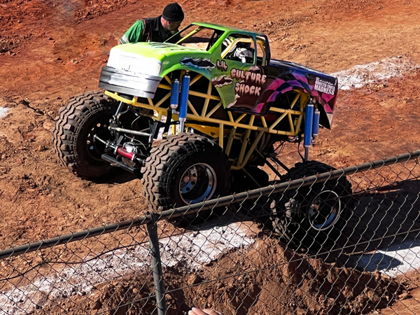 Daniel Aimes in the little Culture Shock Truck