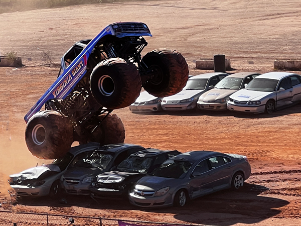 Cliff Vowell in the Virginia Giant Monster Truck