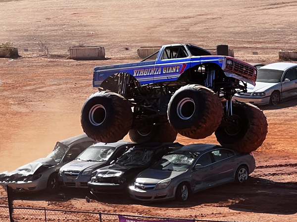 Cliff Vowell in the Virginia Giant Monster Truck